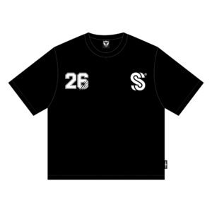 tshirt "stay near" t9 black strip (salin)