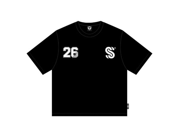 tshirt "stay near" t9 black strip (salin)